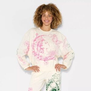 Wicked x Katie Kime Women's Good/Bad Graphic Pullover Sweatshirt - Cream